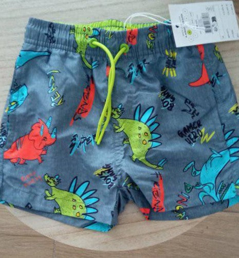 Calções de praia de menino  dos Dinossauros  dos 2 aos 7 anos