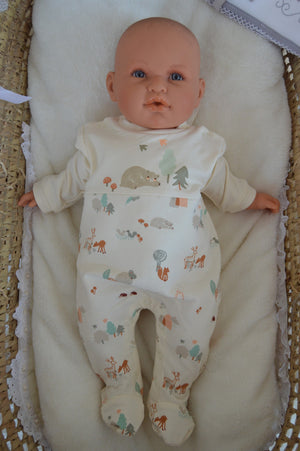Babygrow de algodão com carda