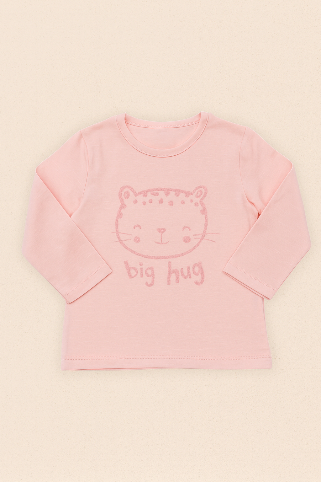 🐱 Camisola Rosa “Big Hug” – Algodão Suave