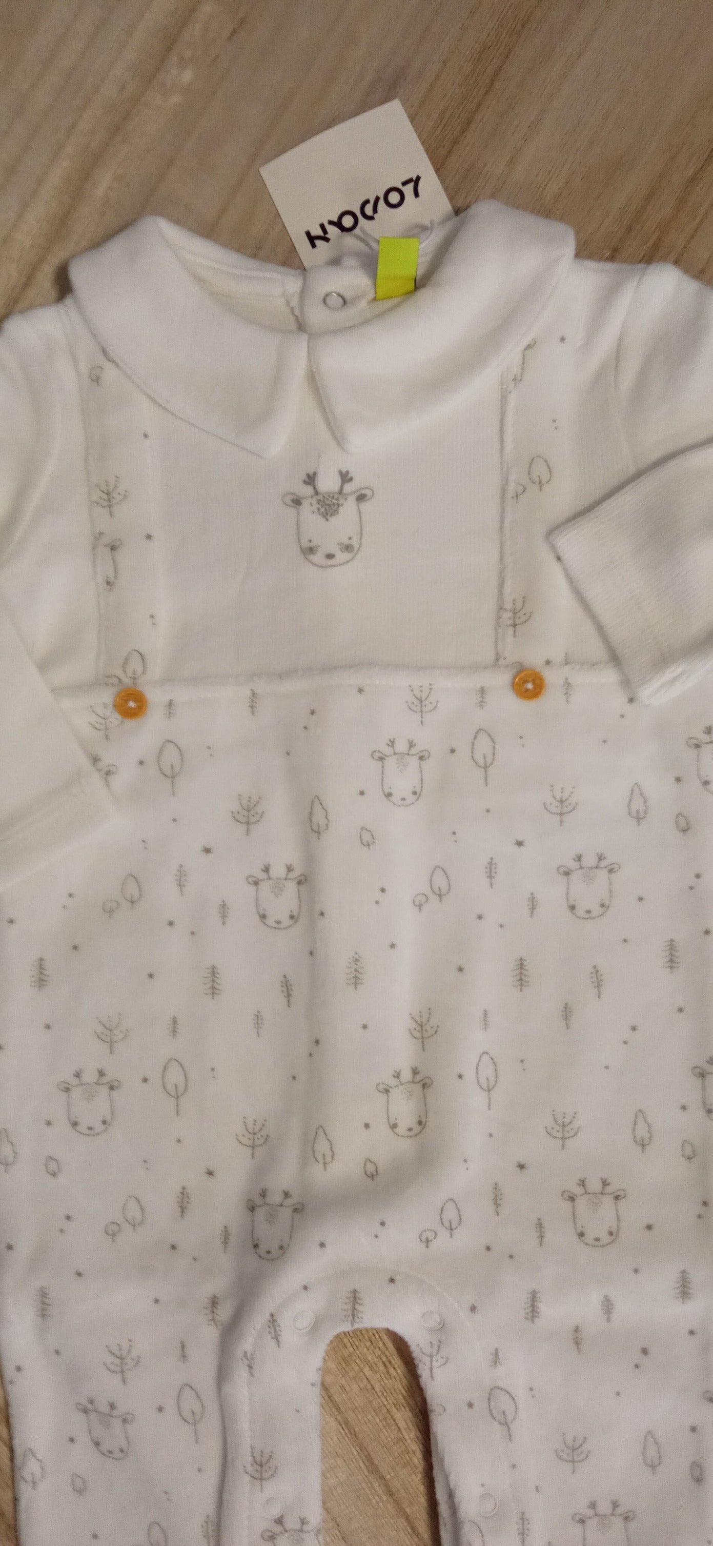 Macacão  com Gola e Animais da Floresta