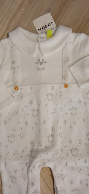 Macacão  com Gola e Animais da Floresta