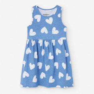 Vestido de Algodão Corações dos 2 aos 7 anos