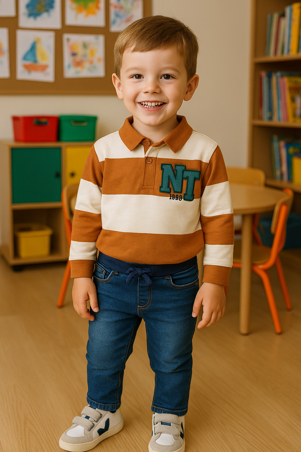 Calças de ganga dos 12 meses aos 6 anos