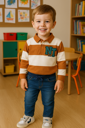 Calças de ganga dos 12 meses aos 6 anos