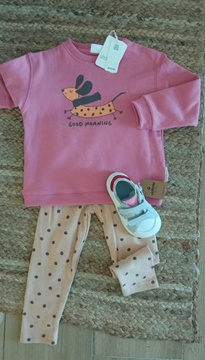 🐶 Conjunto “Good Morning” – Sweat Dog + Leggings (menina)