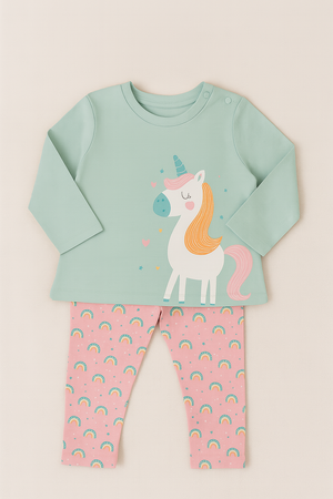Conjunto Unicórnio Encantado (6-36 meses)