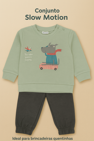 Conjunto “Slow Motion” – 2 peças Outono/Inverno (6-36 meses) Inverno