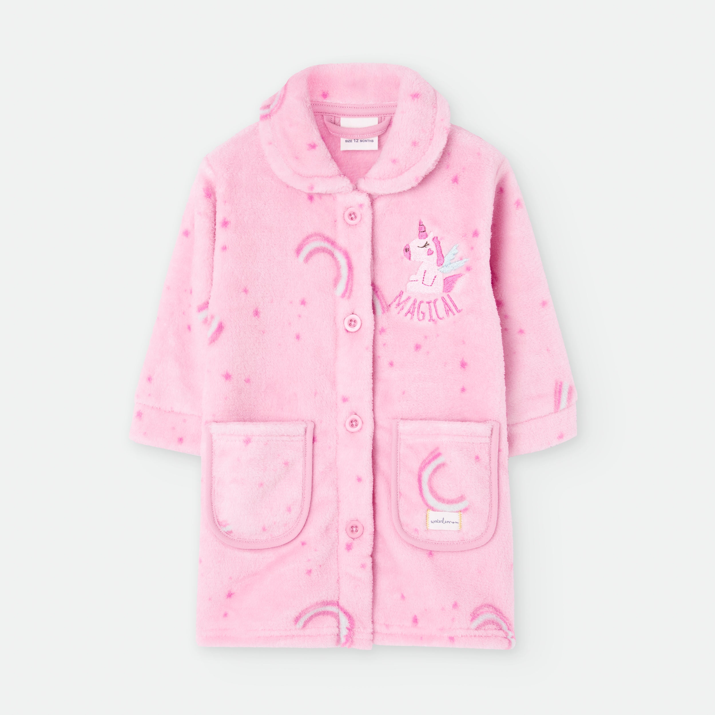 Roupão Mágico de Unicórnio em Fleece para Criança | Cor-de-Rosa Super Fofo e Quente