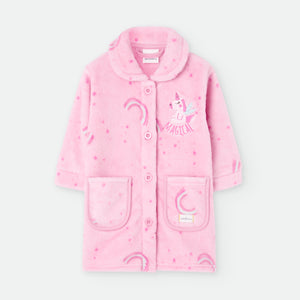 Roupão Mágico de Unicórnio em Fleece para Criança | Cor-de-Rosa Super Fofo e Quente