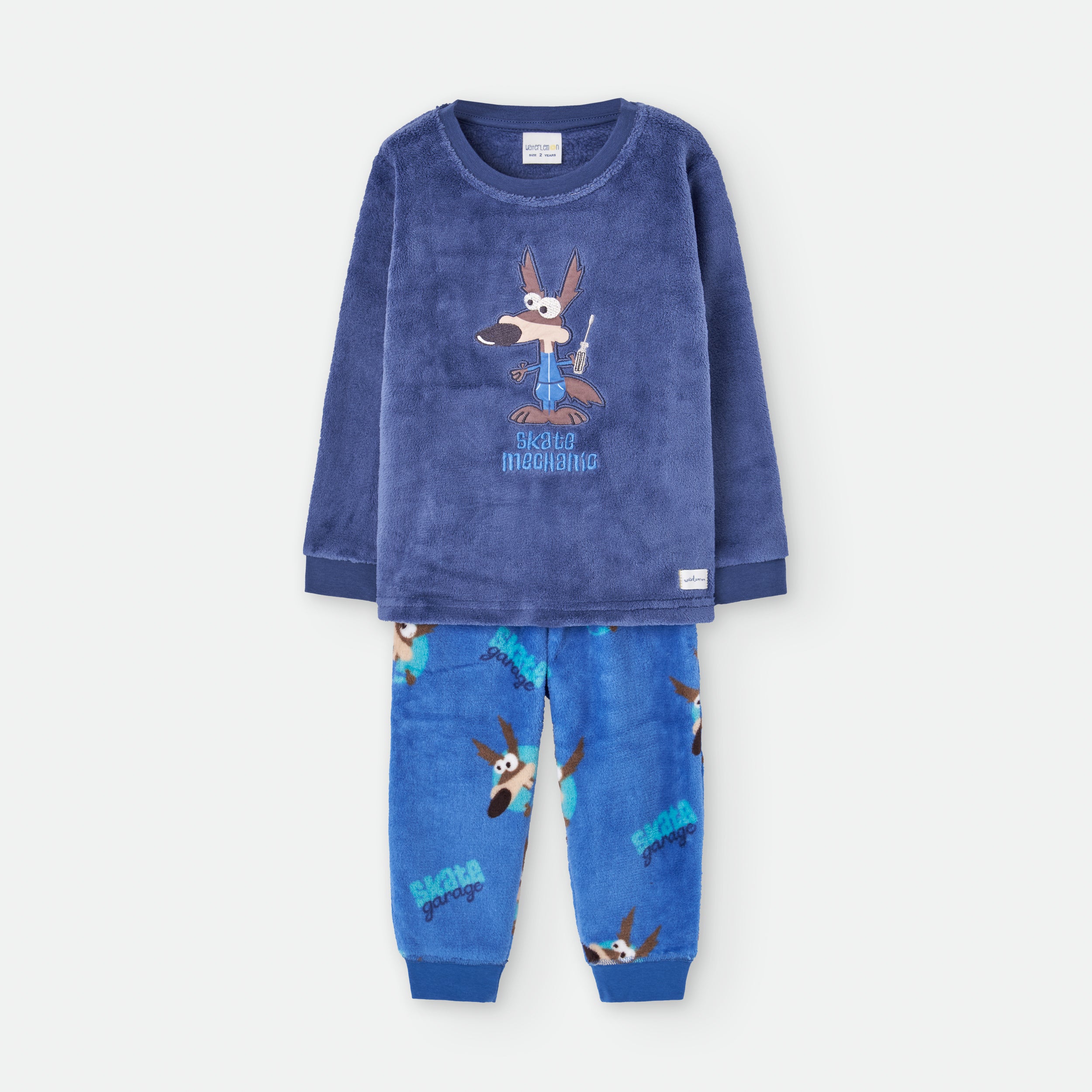 Pijama de Fleece Quente para Criança - Estampa 