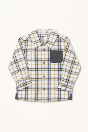 Camisa Xadrez com Bolso Contrastante | Dos 6 aos 36 meses