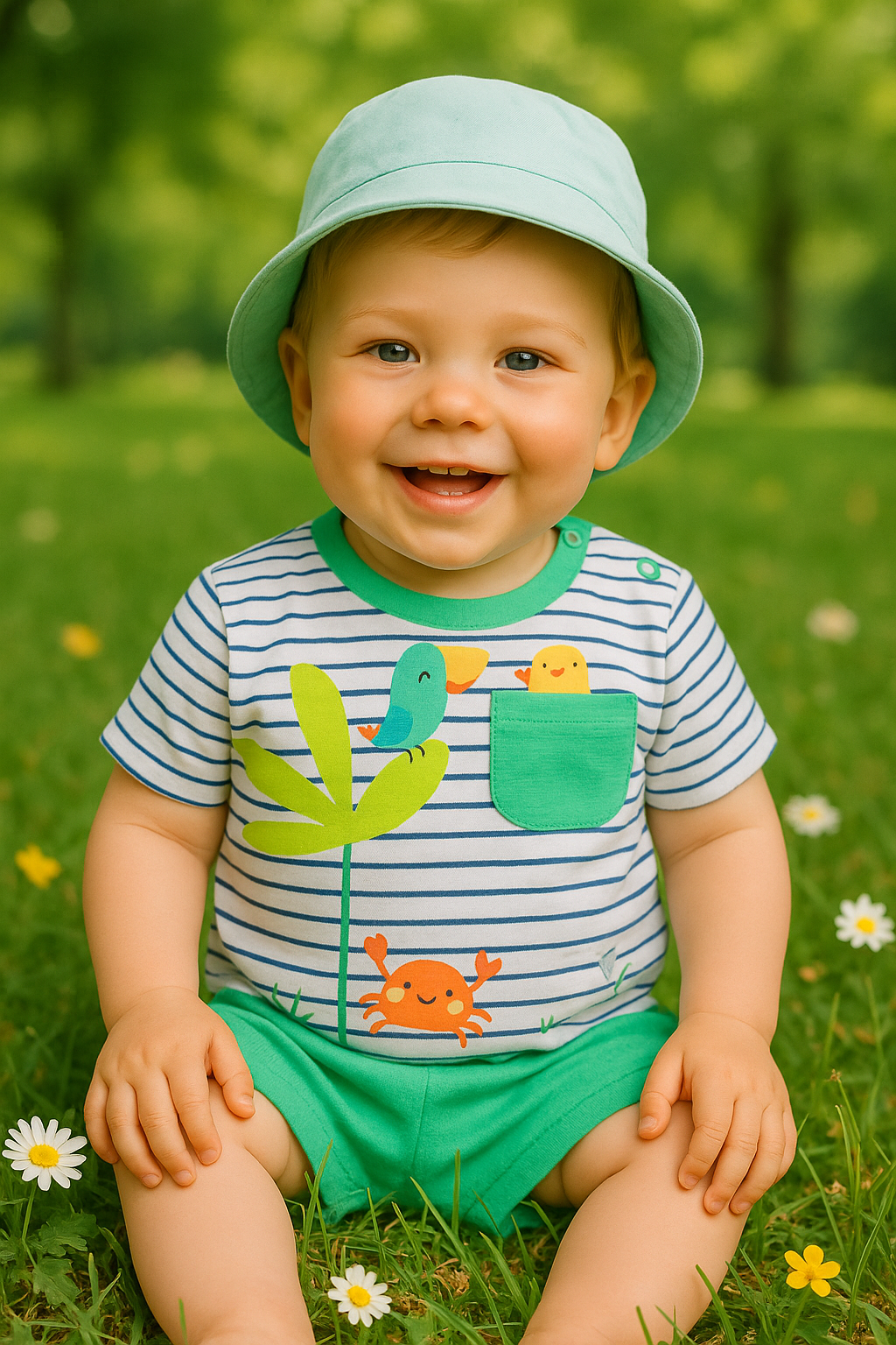 Conjunto Bebé Safari Tropical – 100% Algodão