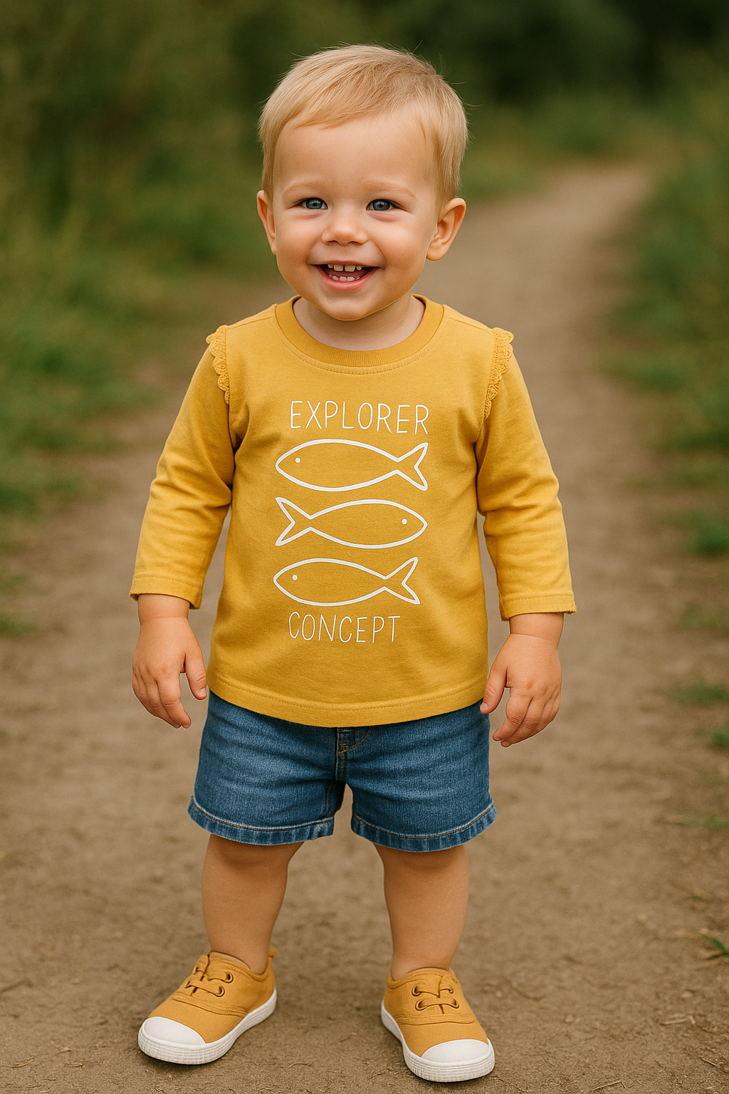 Sweat de Menino Peixinhos  6-9 aos 24-36 meses