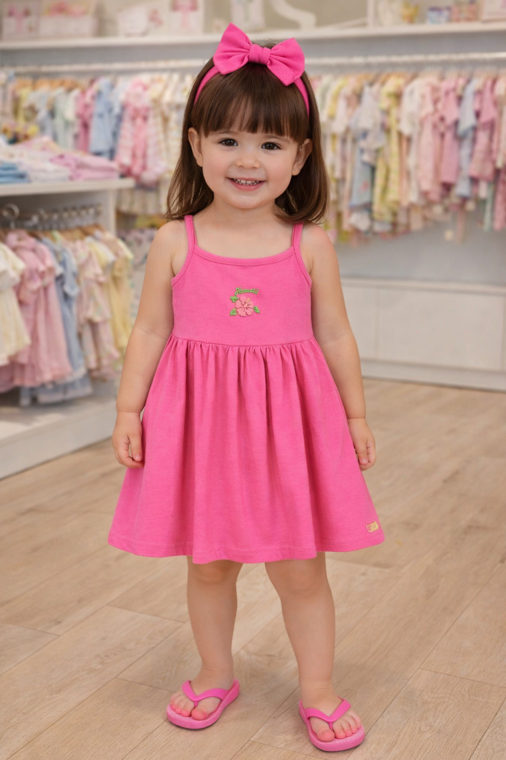 Vestido de Alcinhas 100% Algodão | Bebé e Criança