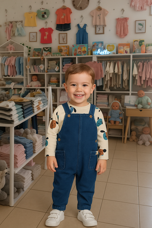 Jardineiras em ganga suave para bebé – conforto, estilo e praticidade