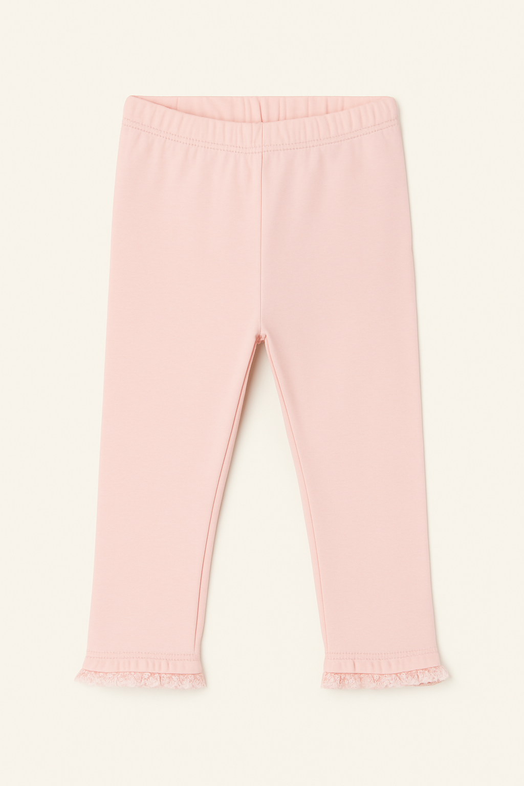 ✨ Leggings Rosa com Renda Delicada ✨