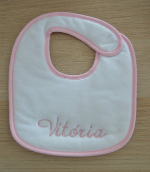 Babete Personalizado com o nome da Bebé Menina