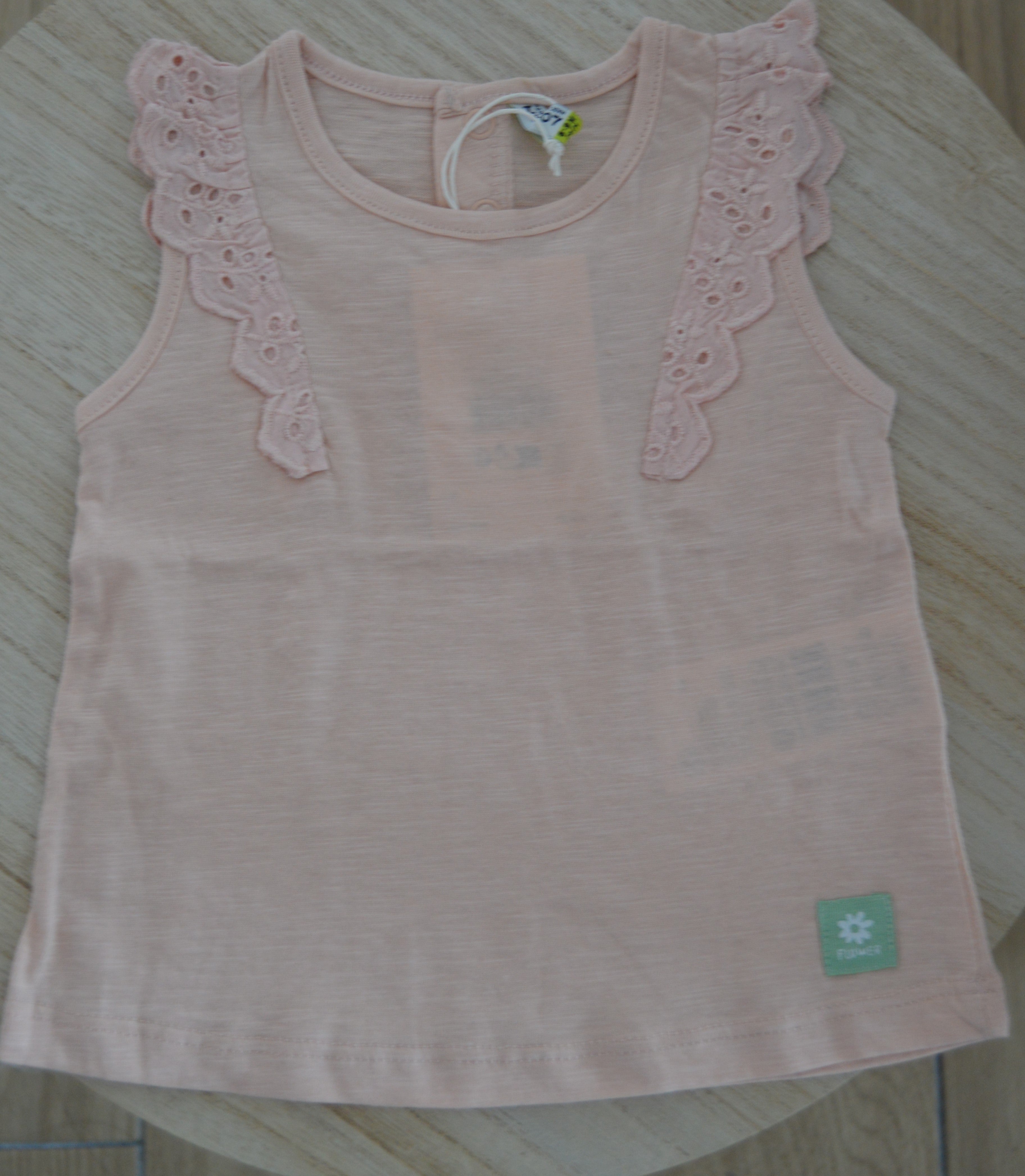 T-shirt de cava  com rendinha dos 6 aos 36 meses