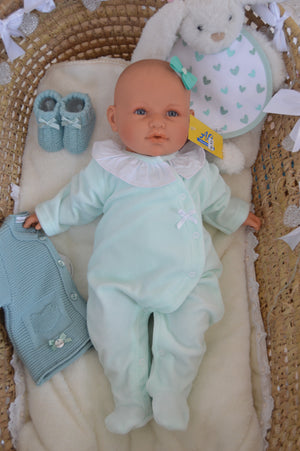 Babygrow de veludo com golinha