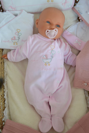 Conjunto de Primeira roupinha de veludo