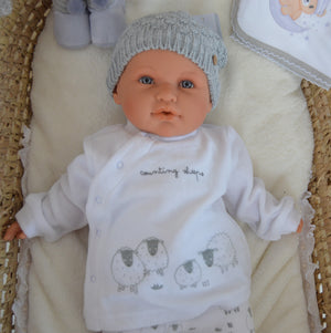 Babygrow de veludo com 2  peças Ovelhas