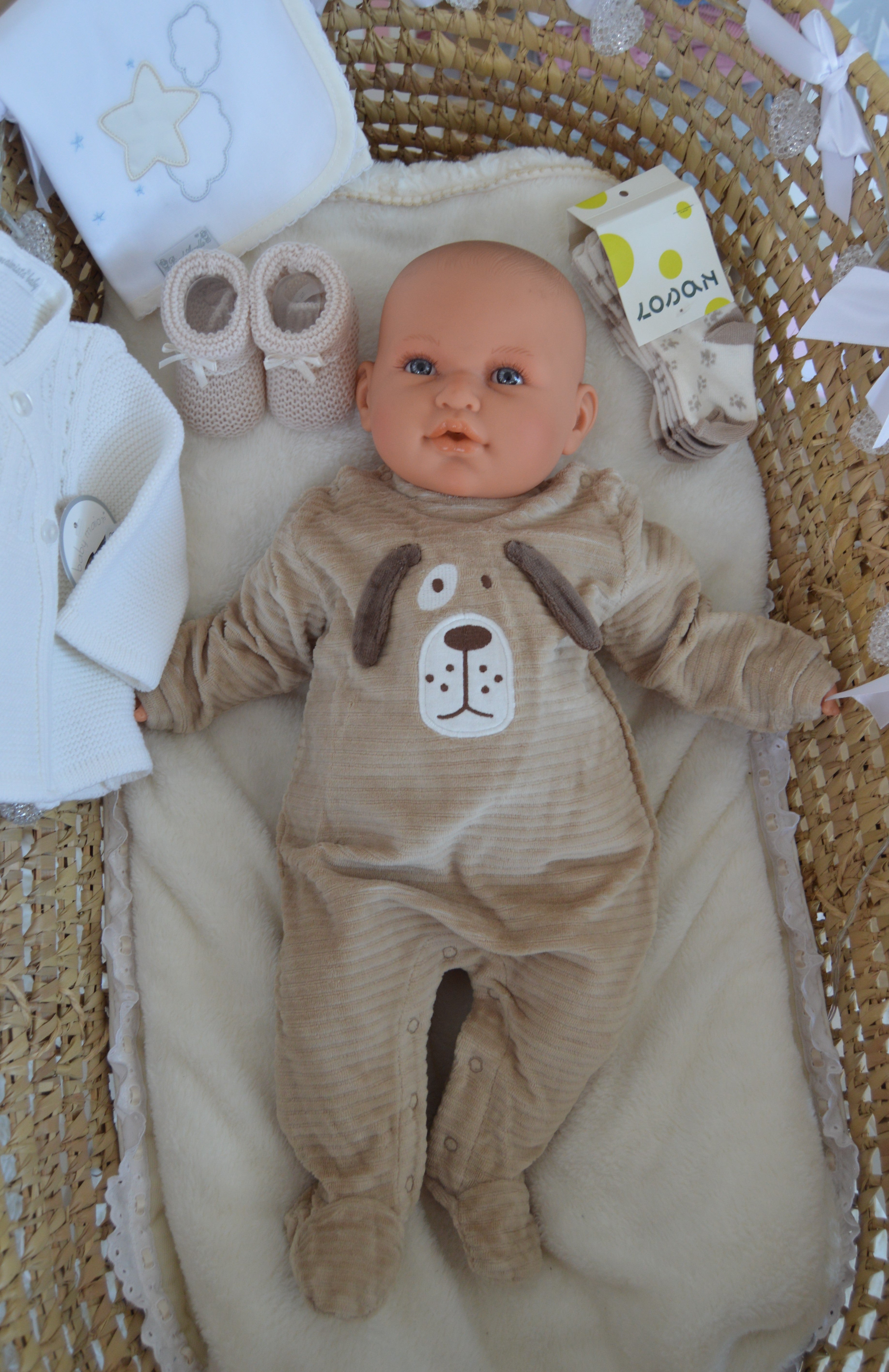 🐶 Babygrow Aveludado Cachorrinho – Dos 1 aos 12 Meses