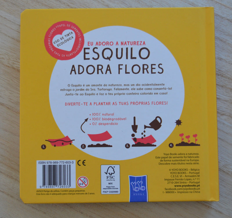 Livro Historia do Esquilo Adora Flores