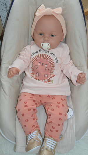 Legging Salmão com Flores