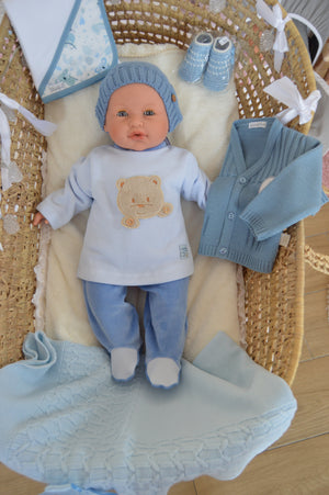 Babygrow veludo Duas peças  Ursinho