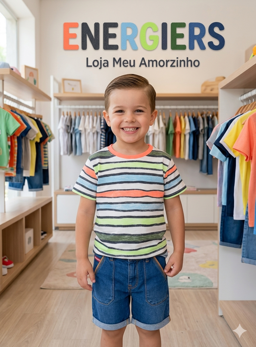 T-shirt Riscas Coloridas em Algodão | Menino 12 meses-6 Anos