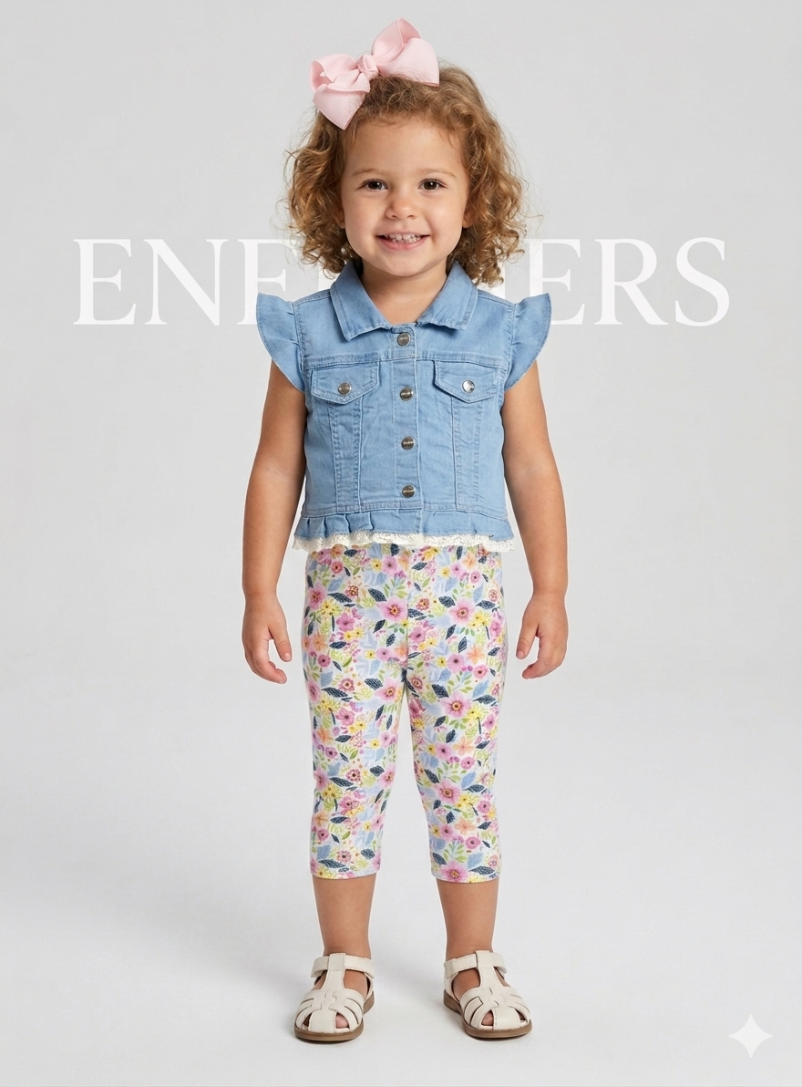 Legging Pirata Menina Estampado Colorido | 3-6 Anos