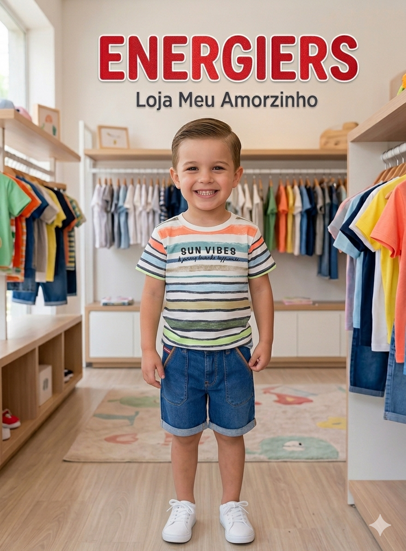 T-shirt Sun Vibes 100% Algodão | Menino 12 meses-6 Anos