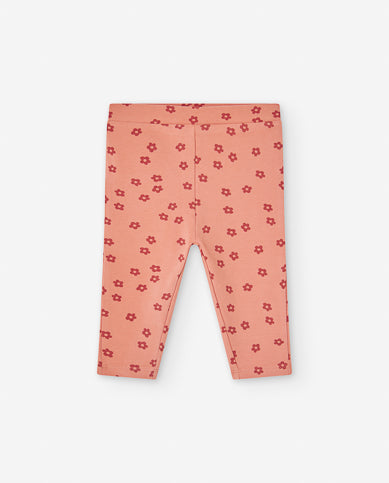 Legging Salmão com Flores