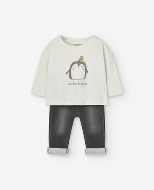 Conjunto de duas peças pinguim