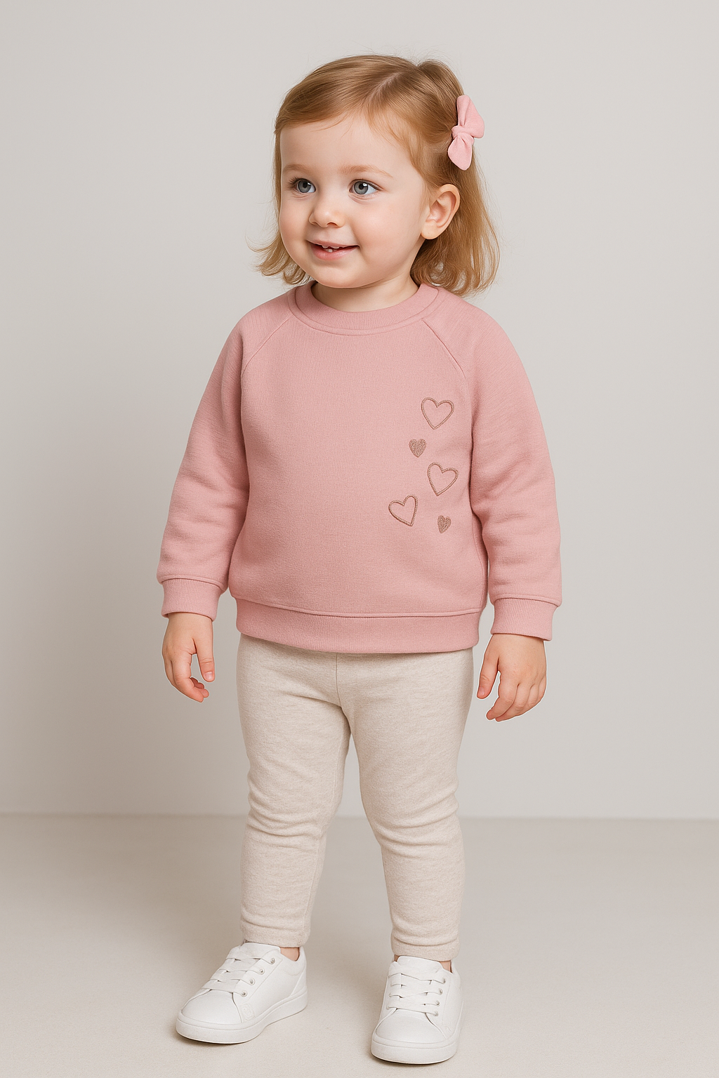 Conjunto Menina Outono-Inverno  Corações