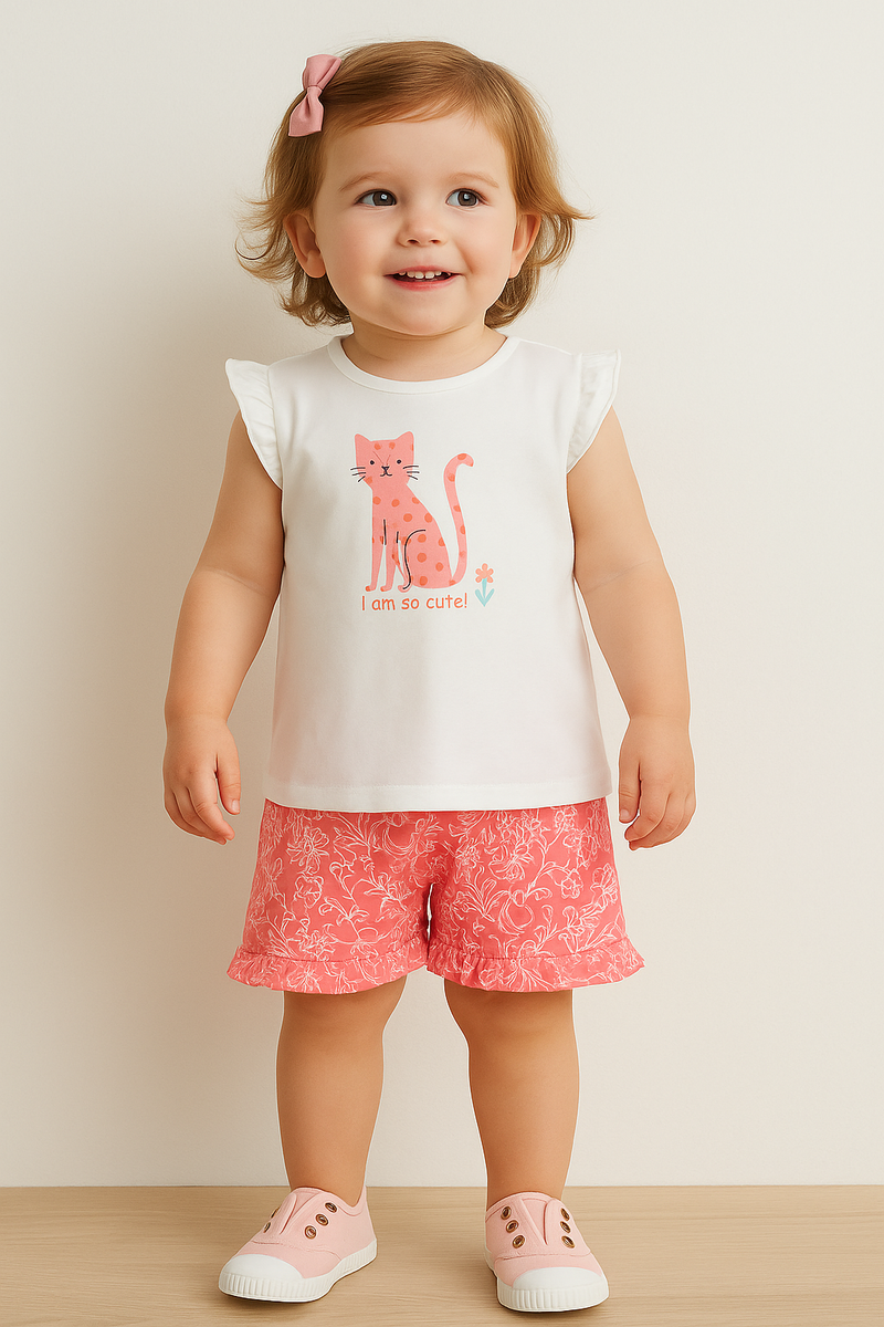 Conjunto de Algodão Menina 