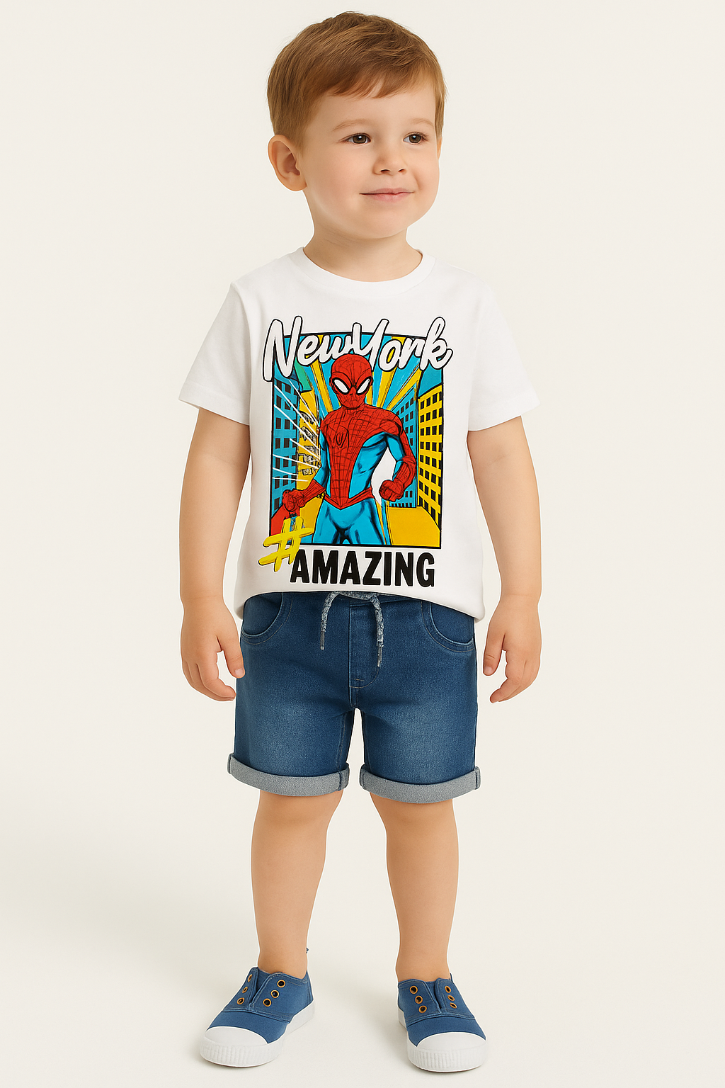 T-shirt Branca “Spider-Man New York”