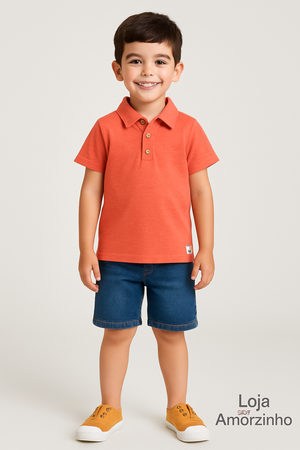 Polo “Sunset” – Coral Suave