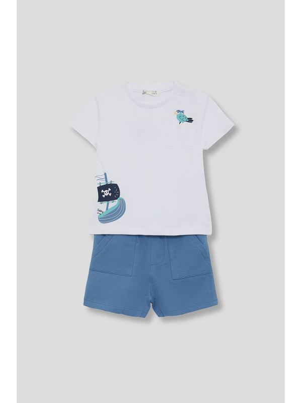 Conjunto Pirata Menino Algodão 3-7 Anos