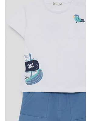 Conjunto Pirata Menino Algodão 3-7 Anos