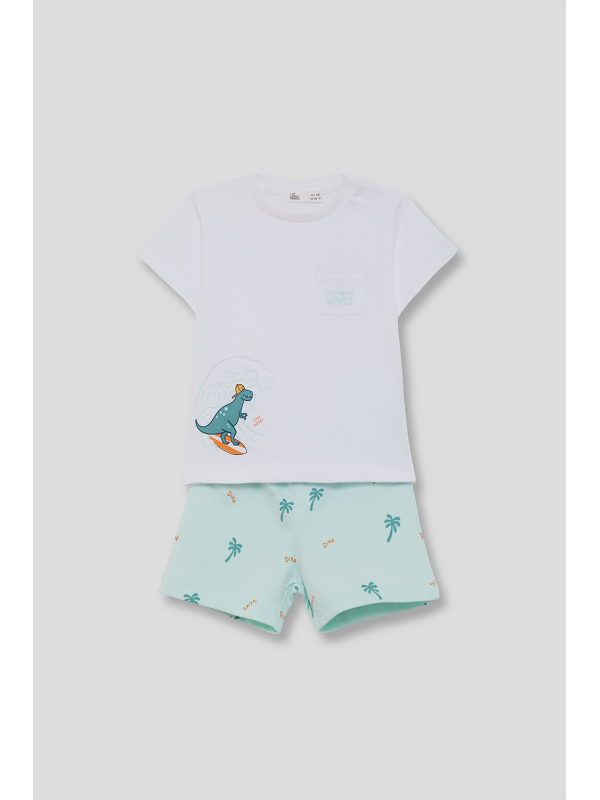 Conjunto Dinossauro  Menino Algodão