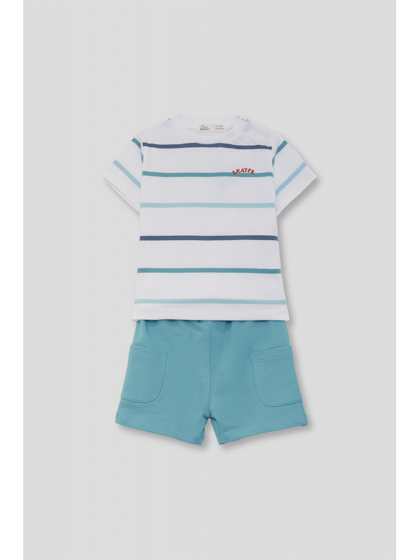 Conjunto Risquinhas Azul Bebé Menino