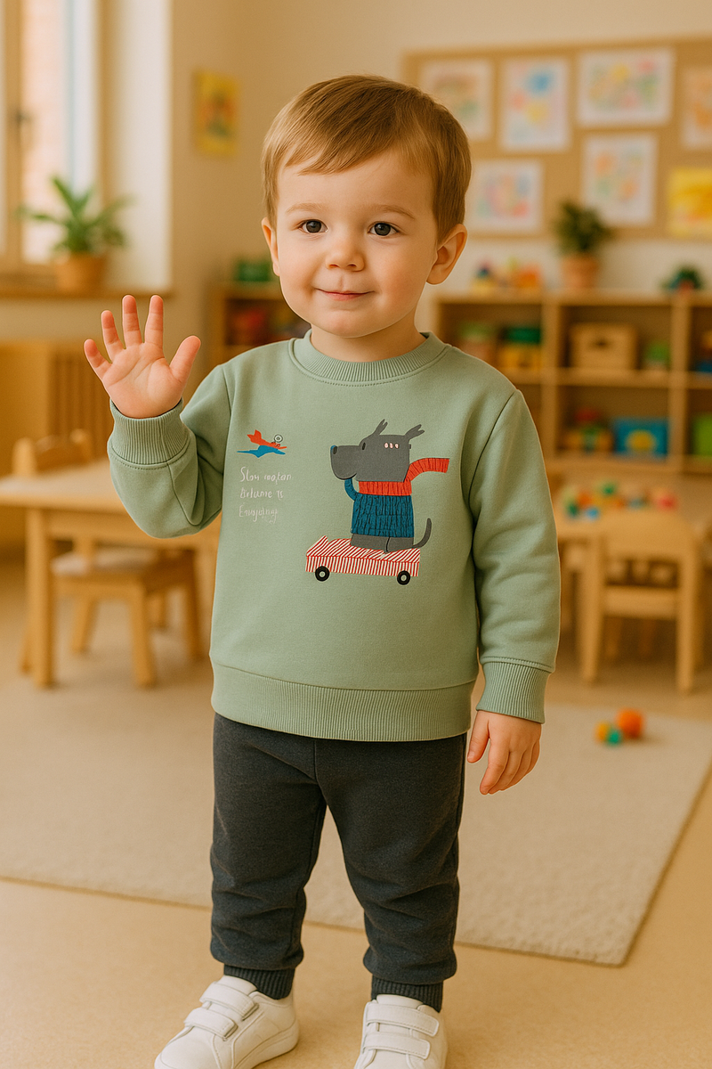 Conjunto “Slow Motion” – 2 peças Outono/Inverno (6-36 meses) Inverno