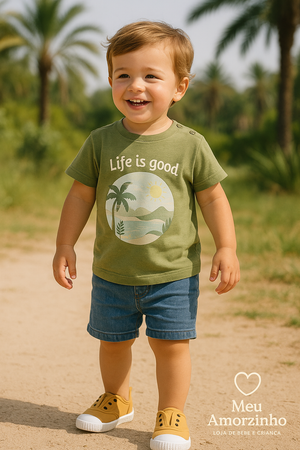 T-shirt Manga Curta Life is Good