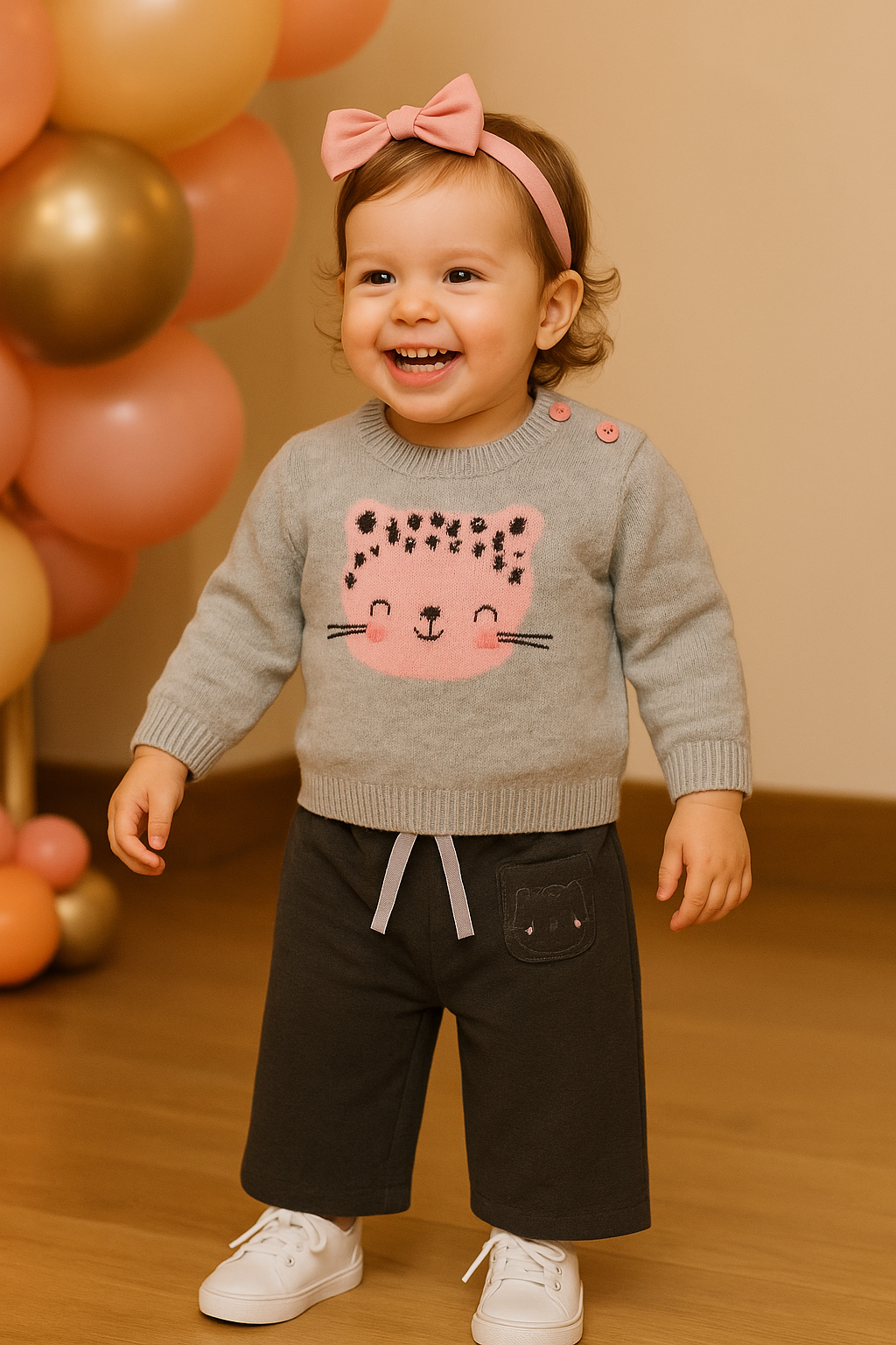 Camisola “Pink Leopard” 6-9 aos 24-36 meses