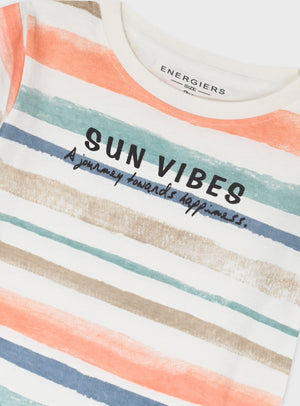 T-shirt Sun Vibes 100% Algodão | Menino 12 meses-6 Anos