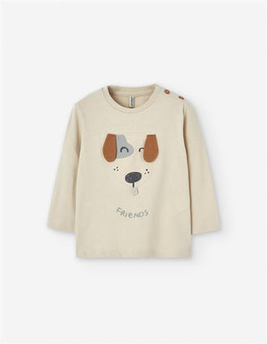 👕 Sweatshirt Bege “Friends” – Menino 6–36 meses
