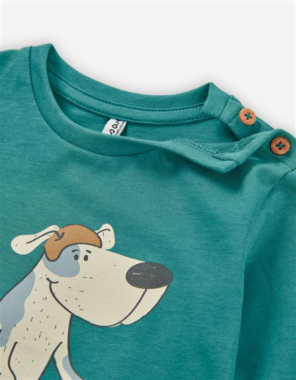 Sweatshirt verde “I Love My Pet” – Menino
