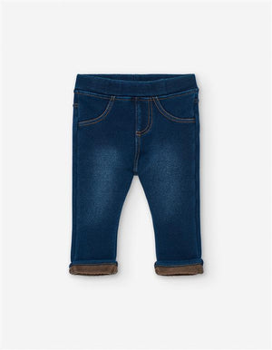 Jeggings de Bebé Quentes (Unissexo) | Efeito Ganga com Forro Cardado e Cintura Ajustável