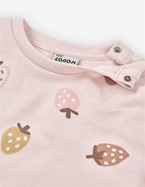 Sweat-shirt Rosa com Morangos para Bebé Menina | Algodão Suave e Divertido - Meu Amorzinho